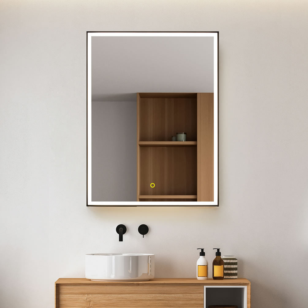 Fenice Mirrored LED Medicine Cabinet, Recess or Surface Mount - Altair Design - Perfect Makeup Mirrors