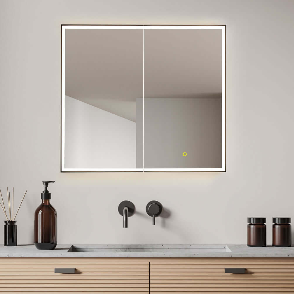 Altair Fenice 2-Door 36" Mirrored LED Surface-Mount or Recessed Medicine Cabinet