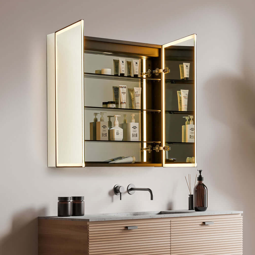 Altair Fenice 2-Door 36" Mirrored LED Surface-Mount or Recessed Medicine Cabinet