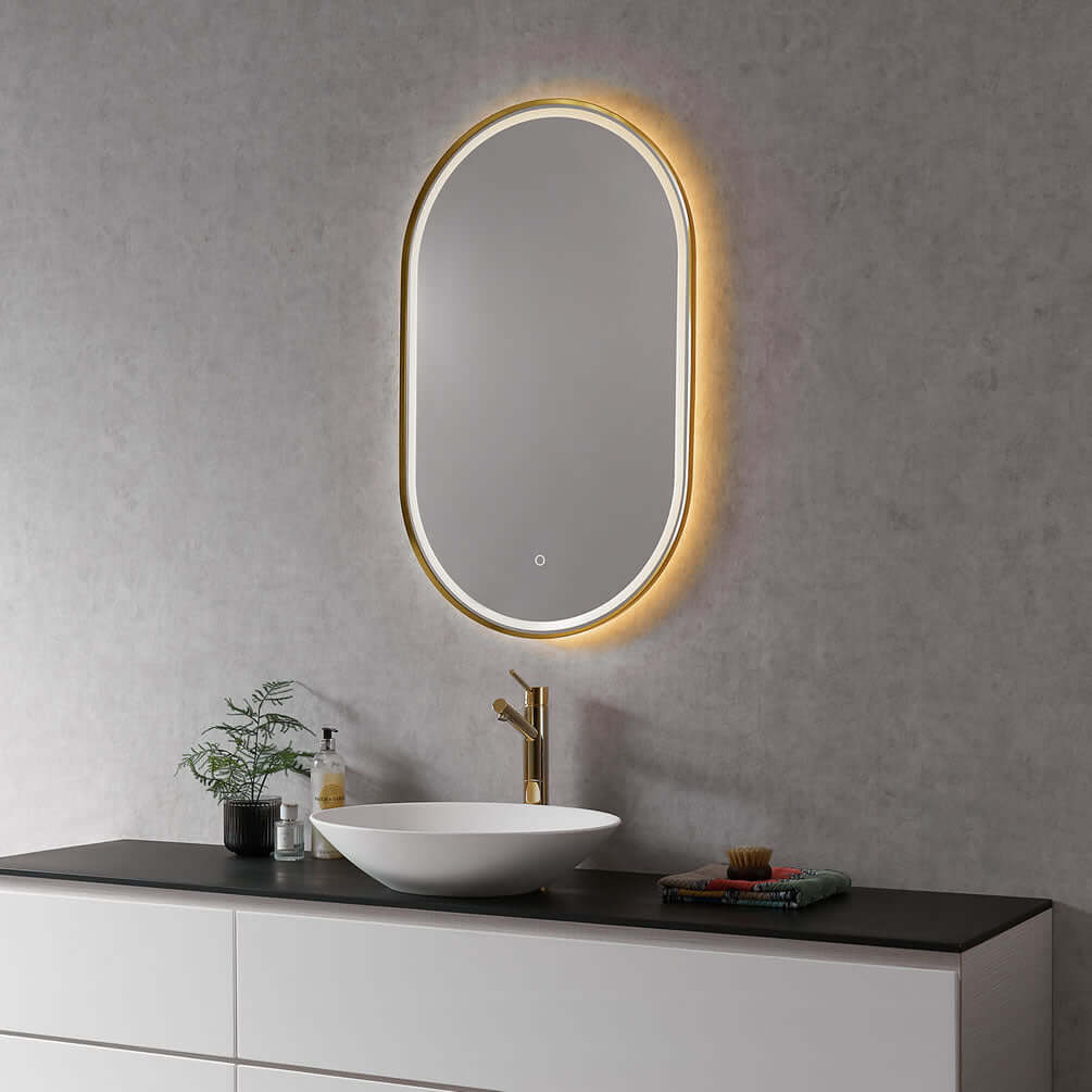 Oleggio 22" x 36" Brushed Gold Frame