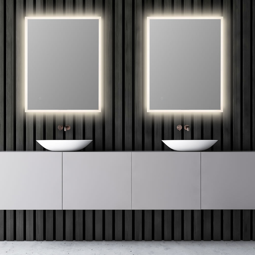 Cassano 24" and 36" Anti-Fog Dimmable Bathroom LED Vanity Mirrors - Altair Design - Perfect Makeup Mirrors