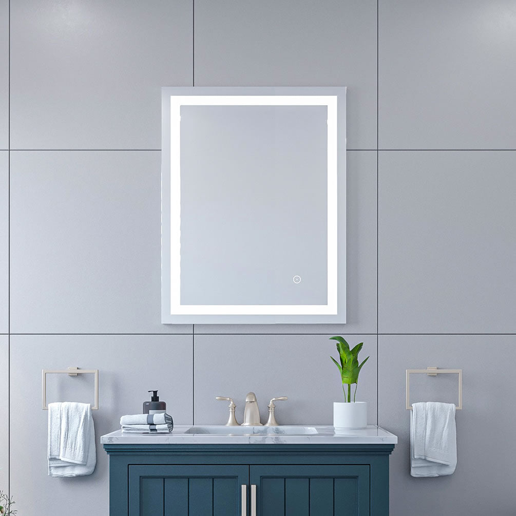 Genova Framlesss 24" Anti-Fog Variable LED Bathroom Vanity Mirror - Altair Design - Perfect Makeup Mirrors