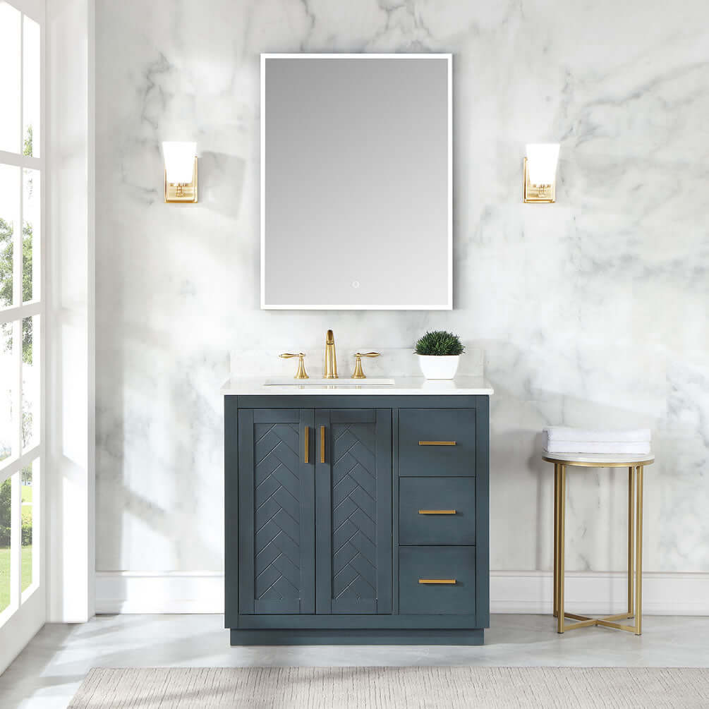 Carsoli 24" x 32" High with Adjustable LED Color Temperature, Dimmer, and Defogger