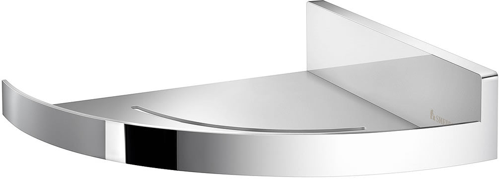 Sideline Collection Shower Corner Shelf, Polished Chrome or Matte Black - SMEDBO - Perfect Makeup Mirrors