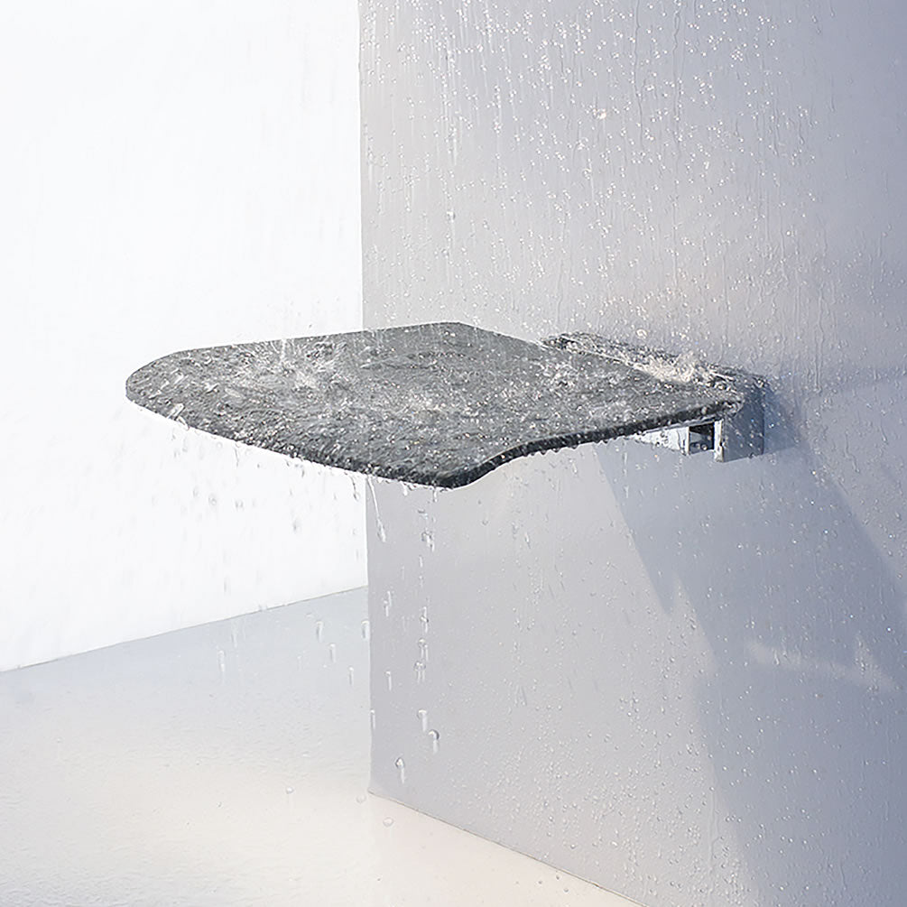 Wall-Mount Folding Shower Seat -Slate Grey or White - SMEDBO - Perfect Makeup Mirrors