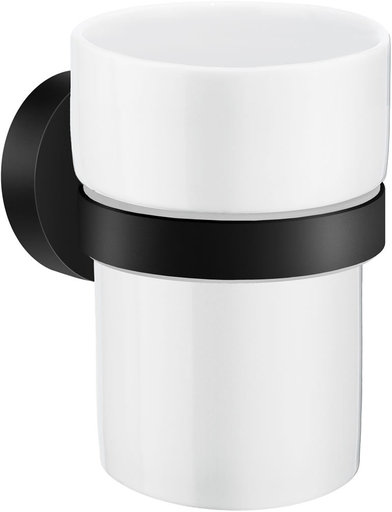 Brass & Porcelain Toothbrush Holder – Black/Brass - SMEDBO - Perfect Makeup Mirrors