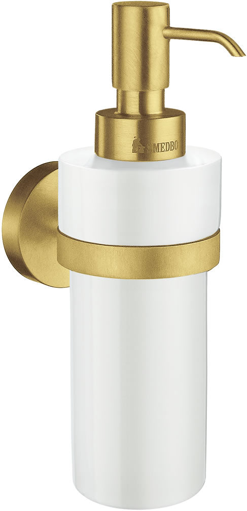 Porcelain Pump Soap Dispenser – Black/Brass - SMEDBO - Perfect Makeup Mirrors