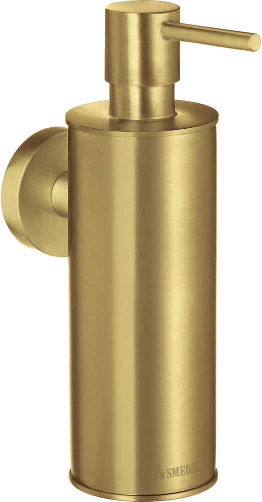Home Collection All Brass Pump Style Soap Dispenser - Black or Brass - SMEDBO - Perfect Makeup Mirrors