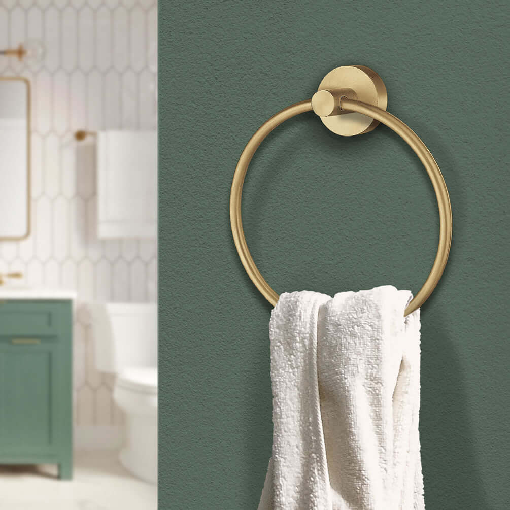 Home Towel Ring, Matte Black or Brushed Brass - SMEDBO - Perfect Makeup Mirrors