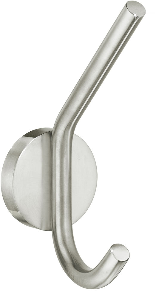 Home Collection Bathrobe Hooks, Brushed Nickel, Polished Chrome - SMEDBO - Perfect Makeup Mirrors