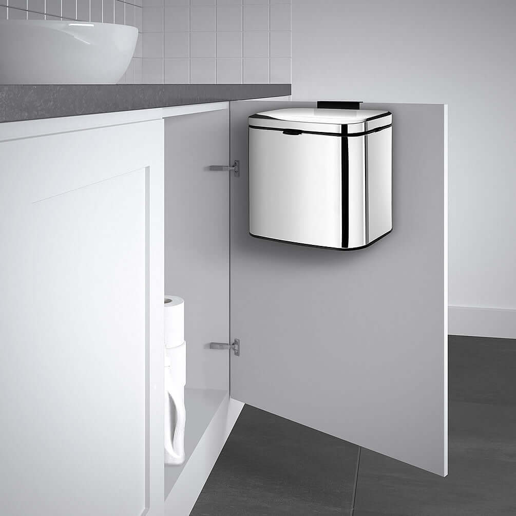 Hanging brackets are included. Polished Stainless Steel shown.