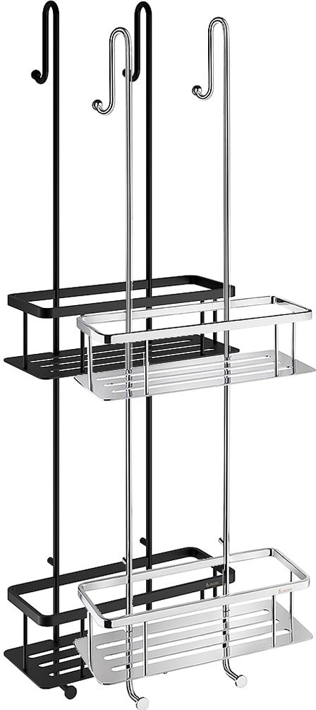 Sideline Collection Solid Brass Hanging Double Shower Basket - SMEDBO - Perfect Makeup Mirrors
