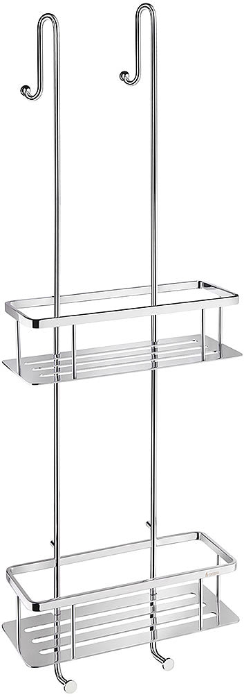 Sideline Collection Solid Brass Hanging Double Shower Basket - SMEDBO - Perfect Makeup Mirrors