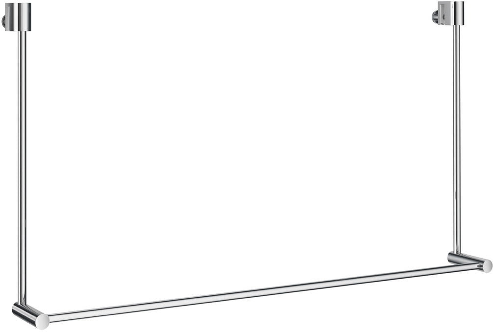Sideline Collection Over-Shower-Glass Towel Rail, Polished Chrome on Solid Brass - SMEDBO - Perfect Makeup Mirrors