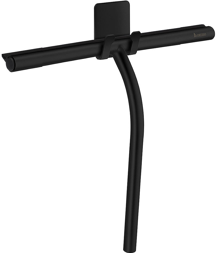 9-1/2" Shower Squeegee with Self Adhesive Hook, Stainless Steel or Matte Black - SMEDBO - Perfect Makeup Mirrors