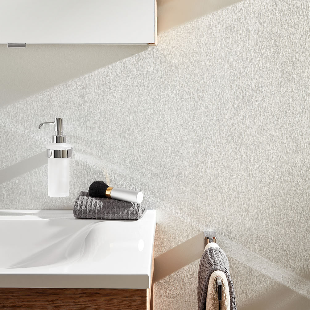 AIR Collection Solid Brass Liquid Soap Dispenser, Glass / Polished Chrome - SMEDBO - Perfect Makeup Mirrors