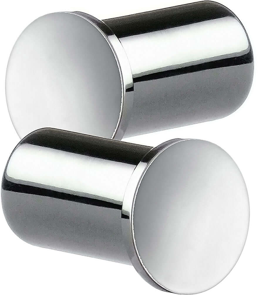 Multi-purpose hooks (sold by the pair) made of solid brass, with Polished Chrome finish.