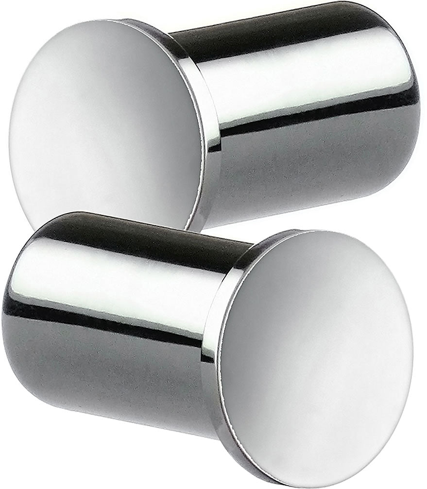 AIR Collection Solid Brass Multi-Purpose Hooks (2), Polished Chrome - SMEDBO - Perfect Makeup Mirrors