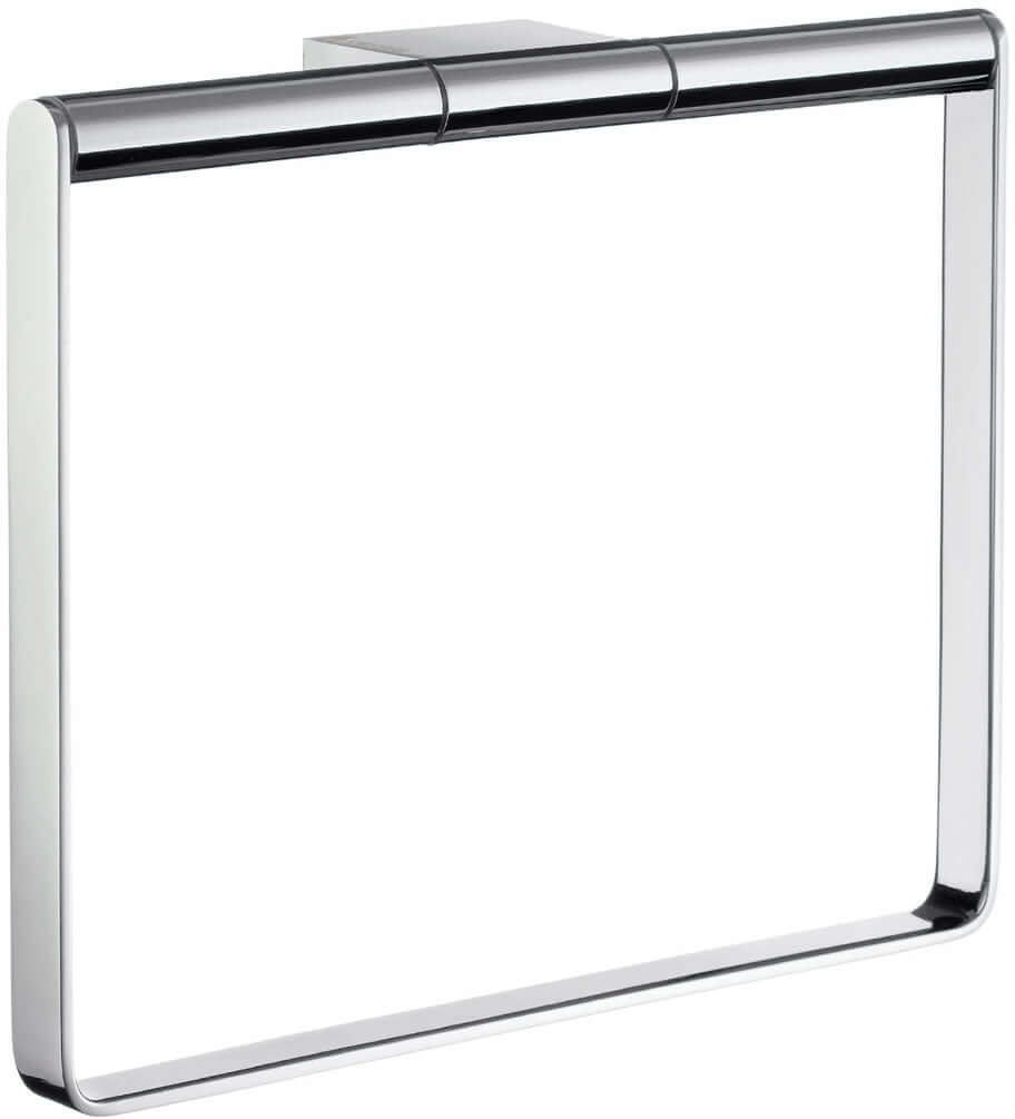 Solid brass towel ring in the AIR collection by Smedbo. Polished Chrome finish.