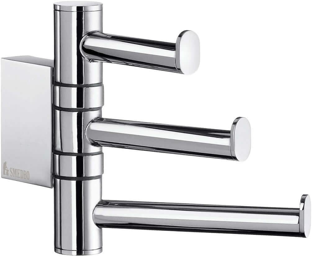 Solid Brass Triple Swin Hook is a phenomenal space saver. And good looking!