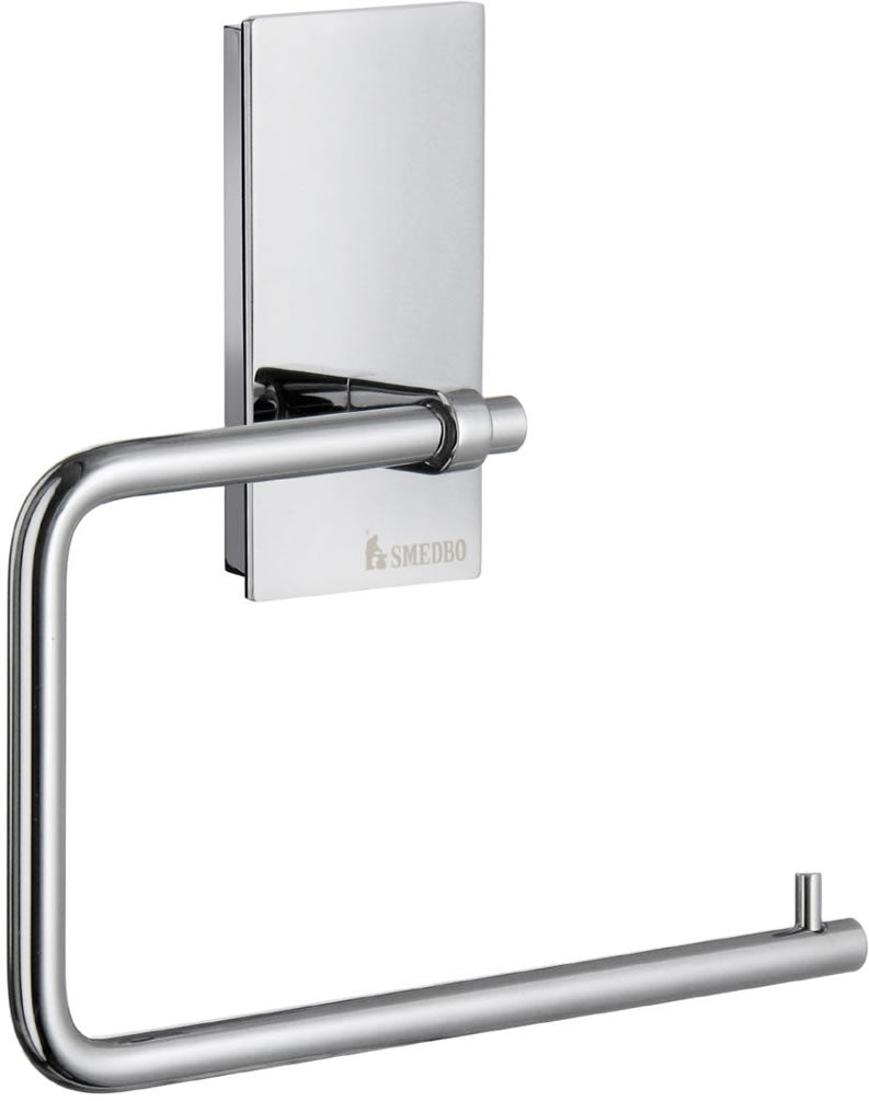 POOL Collection Solid Brass Toilet Paper Holder, Polished Chrome - SMEDBO - Perfect Makeup Mirrors