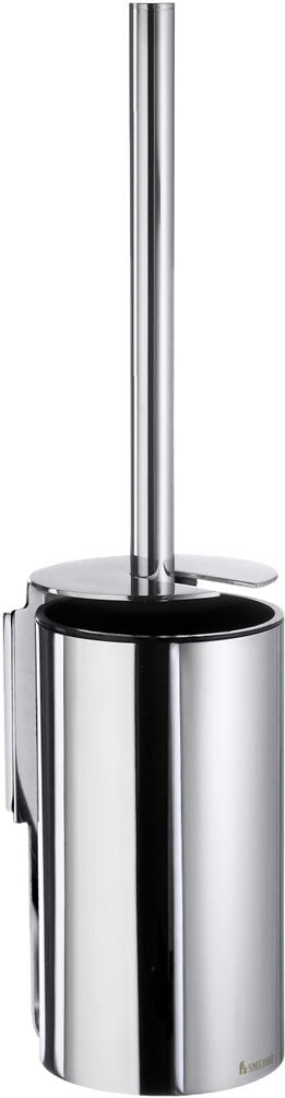 POOL Collection Wall-Mounted Toilet Brush Set, Polished Chrome on Solid Brrass - SMEDBO - Perfect Makeup Mirrors