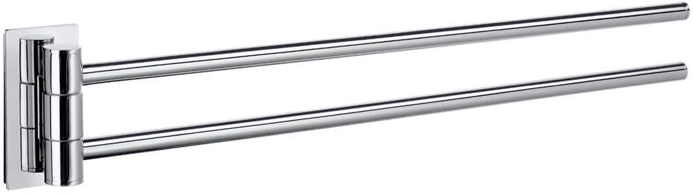 Double Swing Arm Towel Holder - each arm swings independently. The AIR Collection by Smedbo.