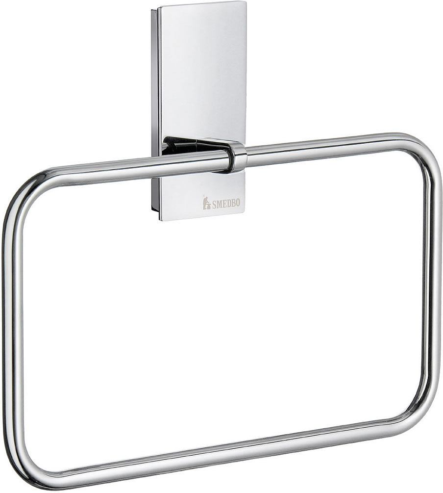 POOL Collection Solid Brass Towel Ring Polished Chrome - SMEDBO - Perfect Makeup Mirrors