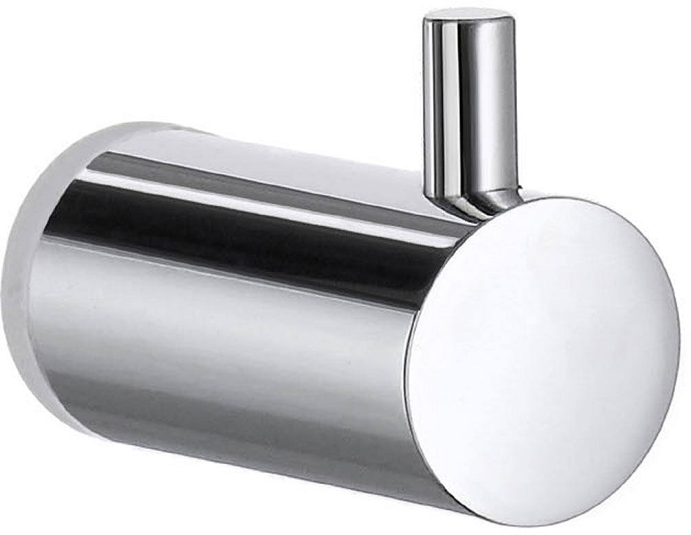 POOL Collection Solid Brass Hooks - Single, Double, Triple - Polished Chrome - SMEDBO - Perfect Makeup Mirrors