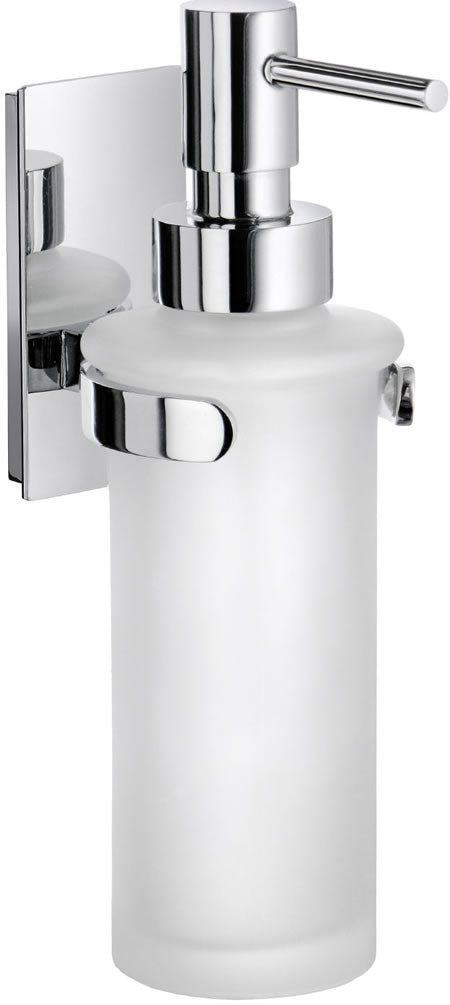 POOL Collection Solid Brass Liquid Soap Dispenser, Glass / Polished Chrome - SMEDBO - Perfect Makeup Mirrors