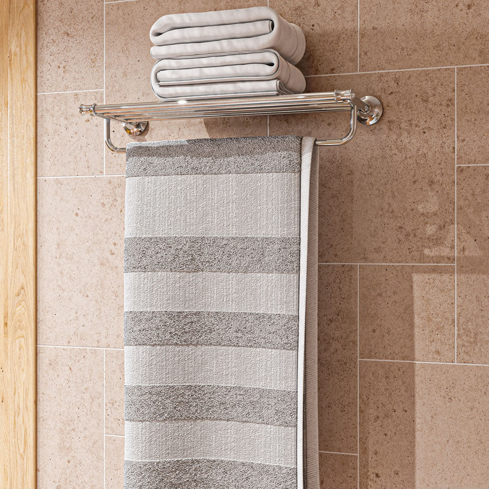 23" Traditional Towel Bar and Shelf, Polished Chrome - Alfi Brand