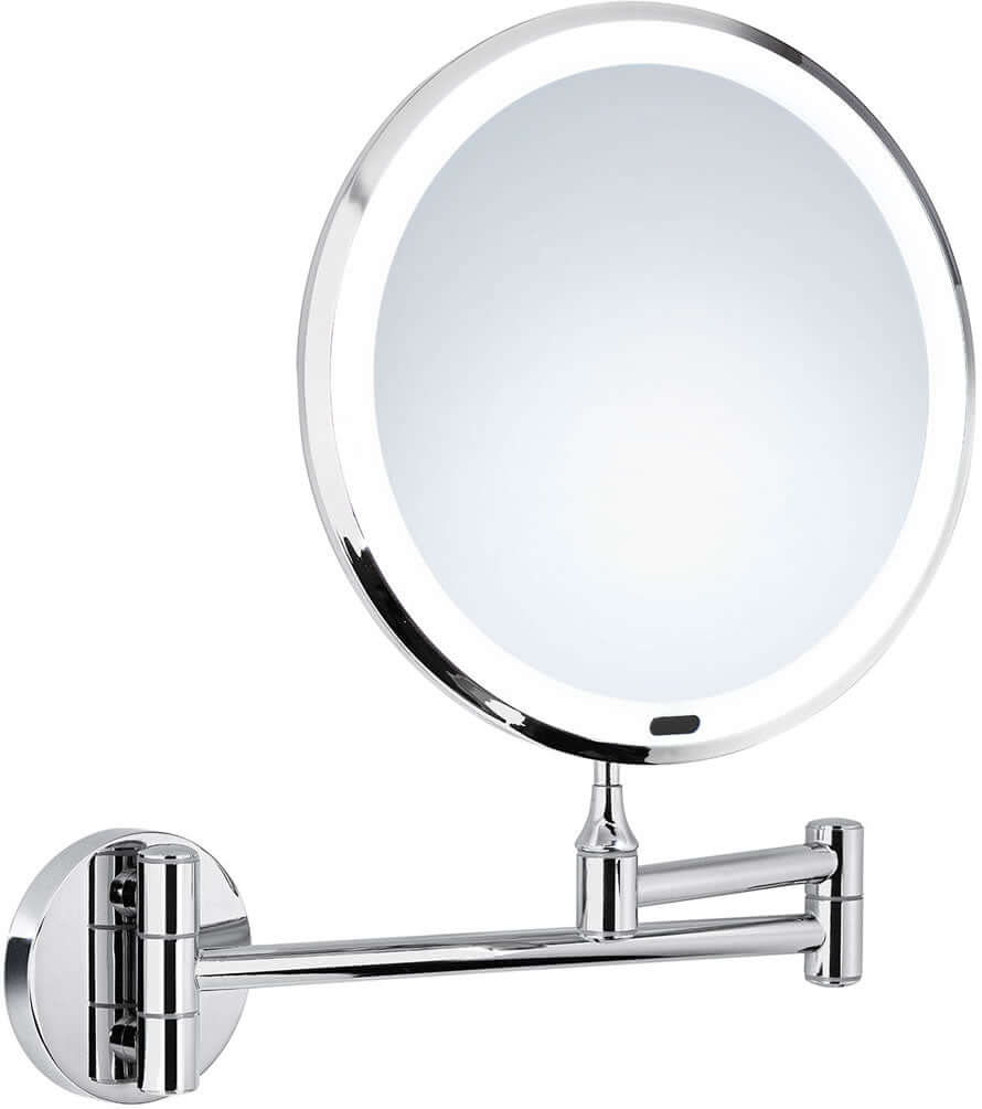 Beslagsboden Wall-Mount LED Makeup Mirror with Lights 7x, Polished Chrome