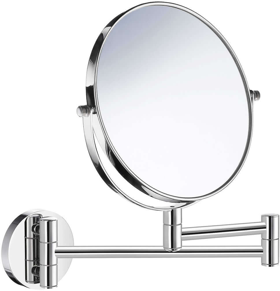 Beslagsboden Wall-Mounted 7x/1x Makeup Mirror, Polished Chrome