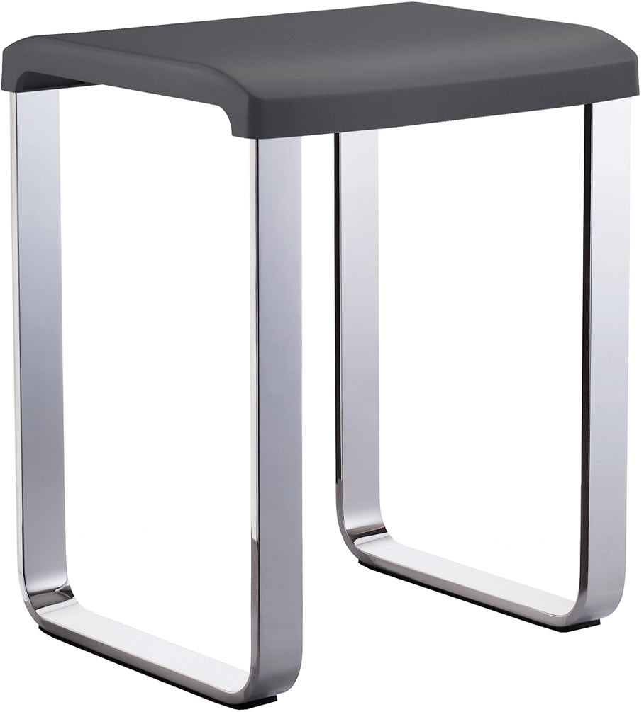 Chromed Aluminum Shower Seat in Dark Grey or White - SMEDBO - Perfect Makeup Mirrors