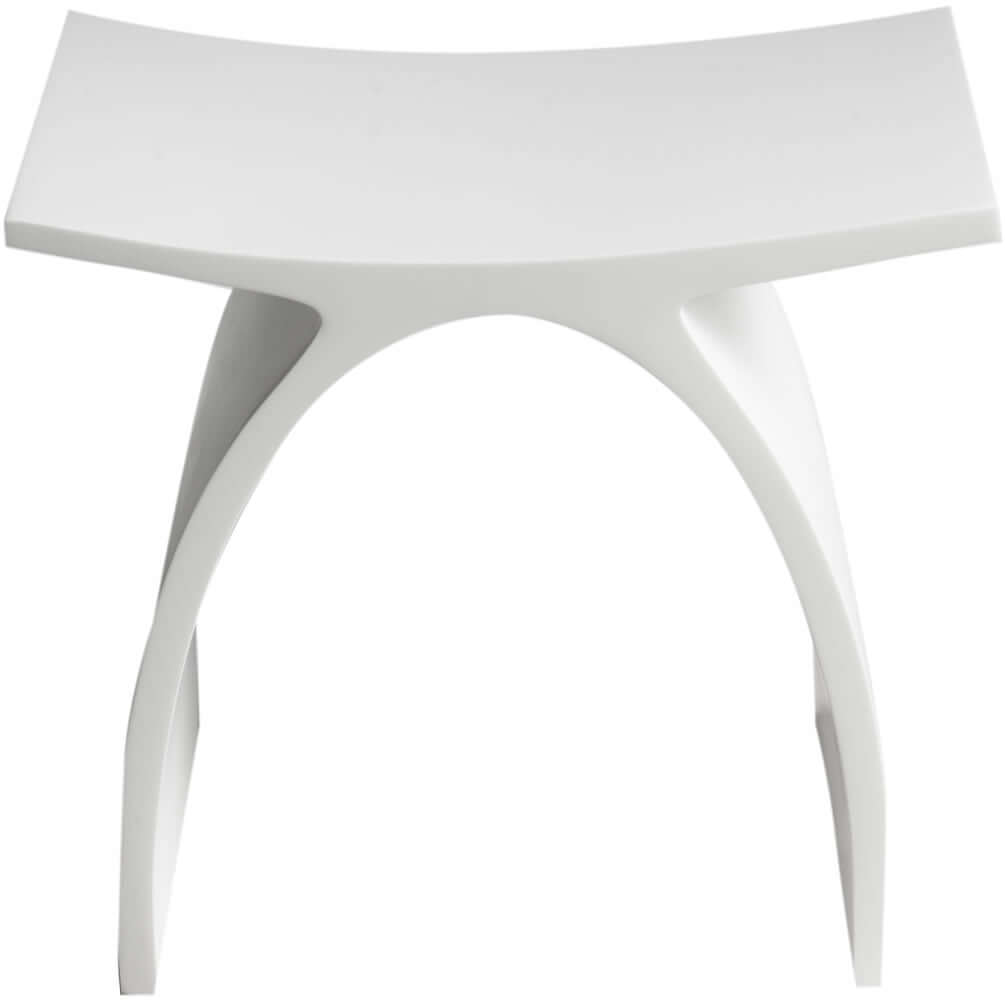 ALFI brand ABST77 Solid Surface Resin Bathroom/Shower Seat - Matte White or Matte Black