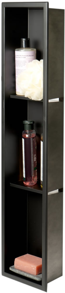 Stainless Steel Matte Black Shwoer/Bathroom Niche 8" x 36"