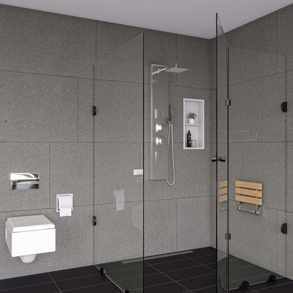 Alfi brand vertical shower niche - 12" x 24" High - Powder Coat Matte White