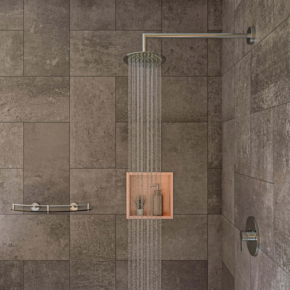 Alfi brand PVD Stainless Steel 12" x 12" Niche in Brushed Copper