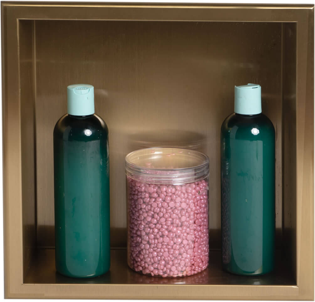 Alfi brand PVD Stainless Steel 12" x 12" Niche in Brushed Gold