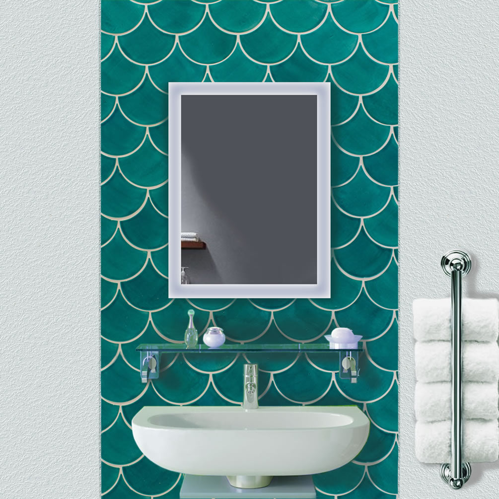 Bijou Small LED Bathroom Mirror (2 Sizes) – Krugg Reflections - Perfect Makeup Mirrors