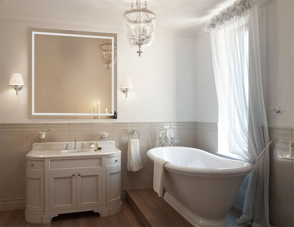 Icon 42" Square. CRI 90+, and 6,000k (daylight) LED lightinhg - best for makeup application.