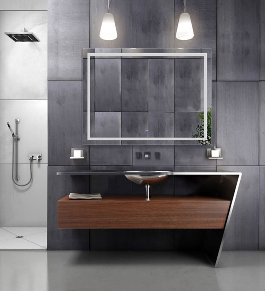 Icon 48" x 36" - Mount horizontially or vertically. CRI 90+, and 6,000k (daylight) LED lightinhg - best for makeup application.