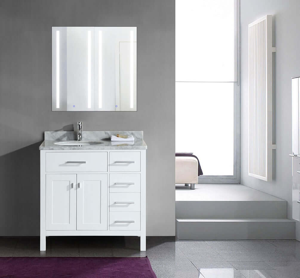 Krugg Reflections Kinetic Medicine 30" x 30" Cabinet with Dimmer & Defogger