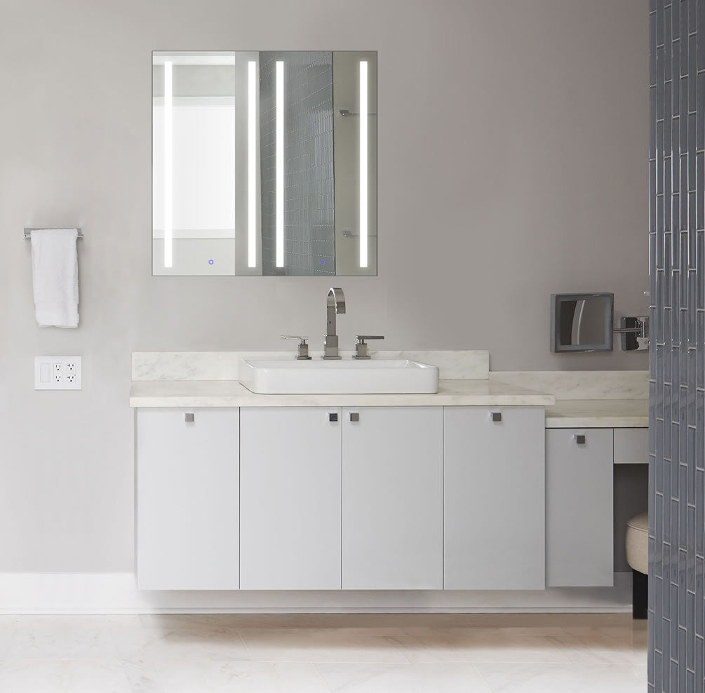 Krugg Reflections Kinetic Medicine 30" x 30" Cabinet with Dimmer & Defogger