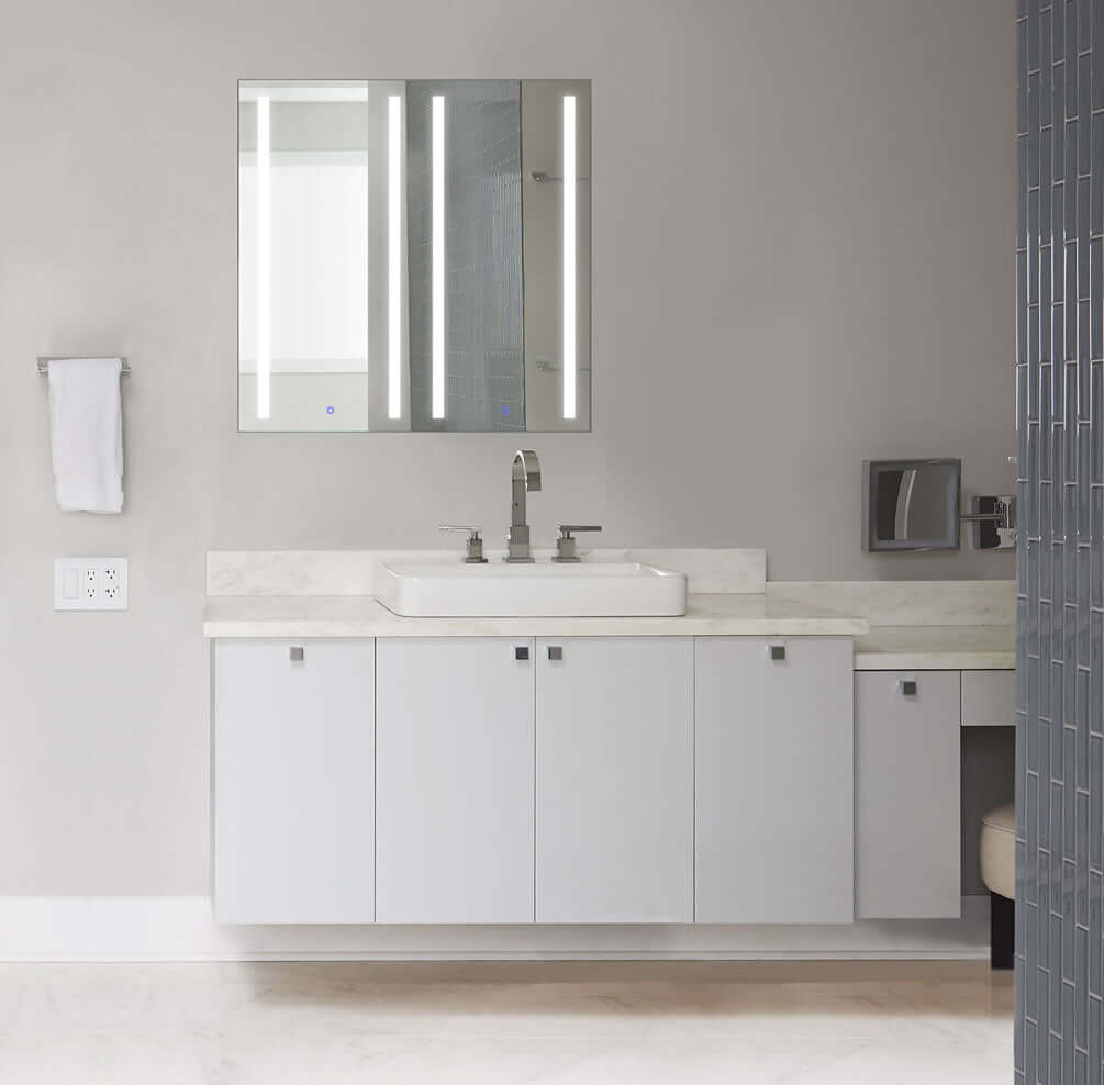 Krugg Reflections Kinetic Medicine 30" x 30" Cabinet with Dimmer & Defogger