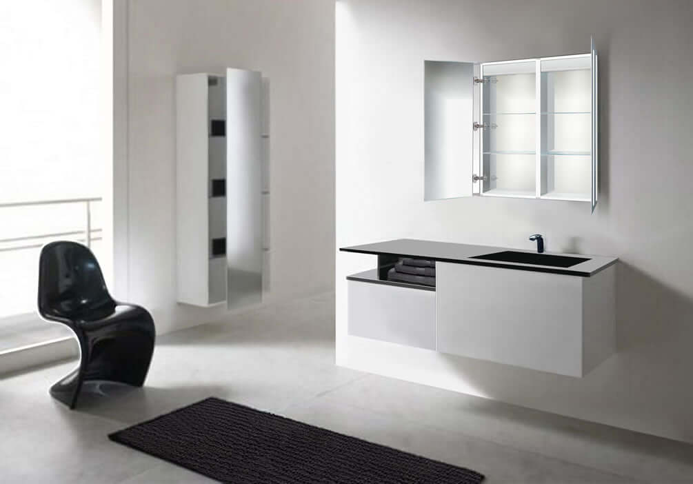 Krugg Reflections Kinetic Medicine 30" x 30" Cabinet with Dimmer & Defogger