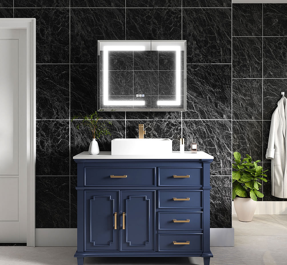 Mirror Luxe 30" Tacoma Full-Featured LED Medicine Cabinet