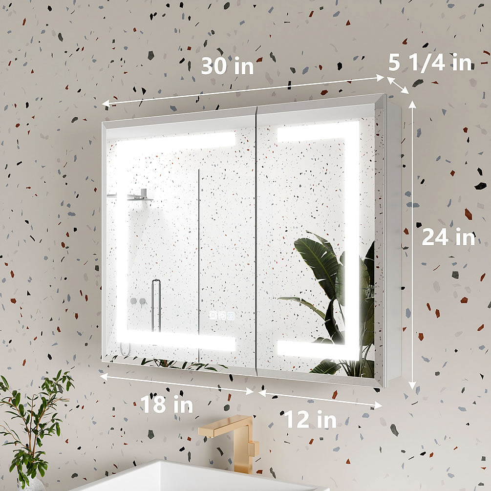 Mirror Luxe 30" Tacoma Full-Featured LED Medicine Cabinet