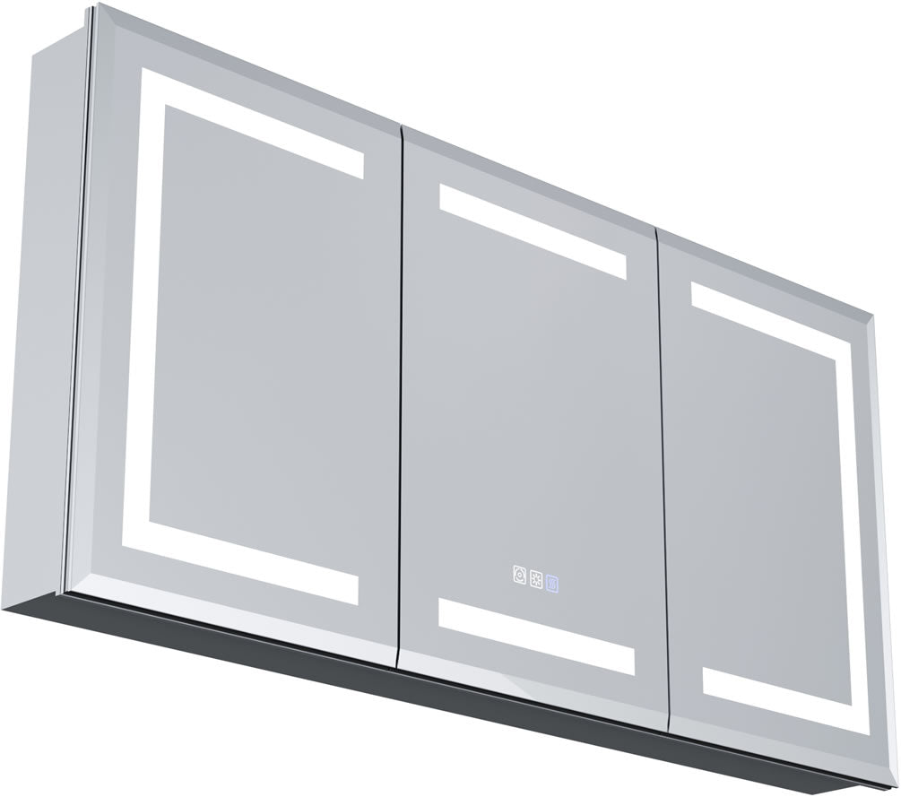 Mirror Luxe 48" Tacoma Full-Featured 3-Door LED Medicine Cabinet