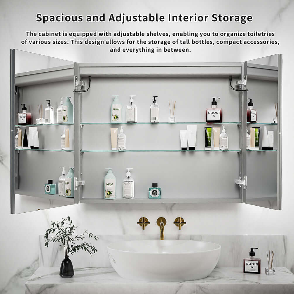 Bellingham Medicine Cabinet 36" x 30" High- open